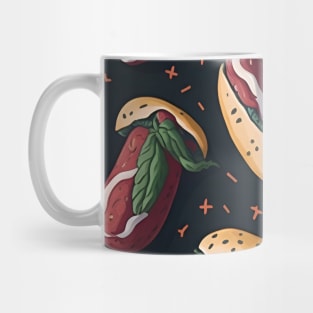 Hotdog pattern, fast-food pattern Mug